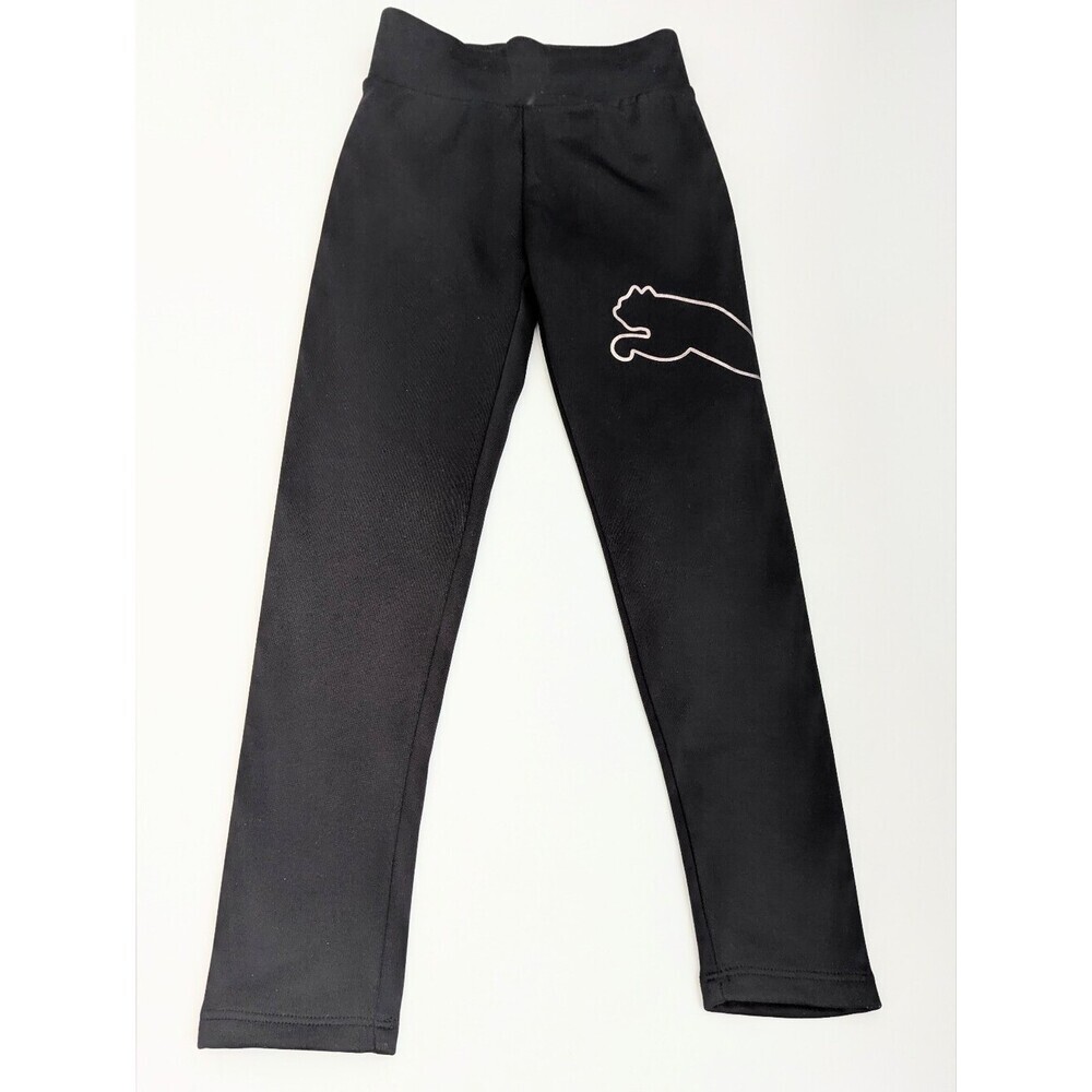Puma Girls' (7/8-Medium) Black Sweatpants/Joggers/Leggings w/Fleece Lining